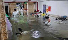 Cư dân bơi lội trong hầm chung cư mini trục vớt hàng chục xe máy