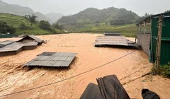 Nước lũ dâng đến mái nhà, nhiều nơi ở Yên Bái, Lạng Sơn bị ngập sâu