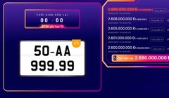 Biển số xe máy được trả giá hơn 2,6 tỷ đồng