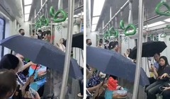 Khách đi tàu Cát Linh - Hà Đông phải che ô: Hà Nội Metro nói gì?