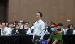 Ông Trịnh Văn Quyết tại phiên tòa sơ thẩm. Ảnh: N.T.