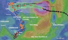 Siêu bão số 9 - Ragasa sáng 24/9 cách Quảng Ninh khoảng 650km, giật trên cấp 17