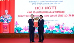 Ông Nguyễn Văn Quảng làm Bí thư Đảng ủy Tòa án nhân dân Tối cao