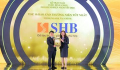 SHB được vinh danh Top 10 doanh nghiệp có báo cáo thường niên tốt nhất