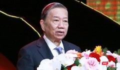 Tổng Bí thư Tô Lâm phát biểu tại Diễn đàn quốc gia về doanh nghiệp công nghệ số Việt Nam lần thứ VI. Ảnh: Đăng Khoa.