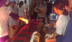 Nạn nhân được cấp cứu tại Bệnh viện đa khoa Kỳ Anh 