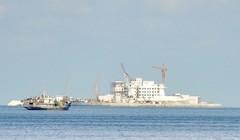 Trung Quốc xây dựng phi pháp trên đá Tư Nghĩa (Huy Gơ), thuộc quần đảo Trường Sa của Việt Nam - Ảnh: Mai Thanh Hải