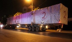 Xe siêu trường siêu trọng từ Hải Phòng đi Lào Cai.