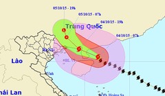 Vị trí và hướng di chuyển của bão sõ 4 - Nguồn: Trung tâm Dự báo khí tượng thủy văn Trung ương