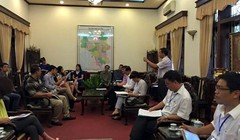 Quang cảnh buổi làm việc của đoàn kiểm tra (ảnh: KT)