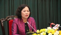 Bà Nguyễn Thị Hồng tại buổi họp báo - Ảnh: Thùy Dung