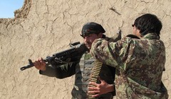 Lính Afghanistan tại tỉnh Helmand, tháng 12.2015 - Ảnh: AFP