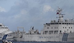 Tàu hải giám Trung Quốc gần khu vực quần đảo tranh chấp Senkaku/Điếu Ngư trên Biển Hoa Đông ngày 1/7. (Nguồn: Kyodo/TTXVN)