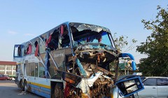 Tai nạn xe khách hai tầng - Ảnh: Lam Yên