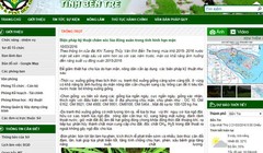 Màn hình chụp lại website Sở Nông nghiệp và phát triển nông thôn Bến Tre ngày 21-3, với bản tin “Biện pháp kỹ thuật chăm sóc lúa đông xuân trong tình hình hạn mặn”, khi mà hầu hết diện tích lúa của Bến Tre đã mất trắng.