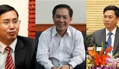 Từ trái qua phải là các ông Nguyễn Văn Tứ - tân Giám đốc Sở KH-ĐT; ông Lê Vinh – tân Giám đốc Sở QH-KT; ông Hà Minh Hải – tân Giám đốc Sở Tài chính