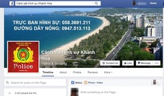 Giao diện trang Facebook Cảnh sát Hình sự Khánh Hòa.