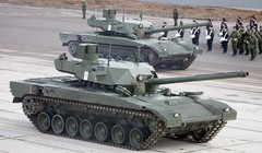 Xe tăng Armata đang diễn tập chuẩn bị cho lễ duyệt binh ngày 9.5.2016 ở căn cứ Alabino, ngoại ô Moscow ngày 11.4.2016 - Ảnh: vitalykuzmin.net