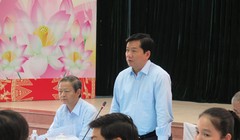 Bí thư Đinh La Thăng tại cuộc họp - Ảnh: Trung Hiếu