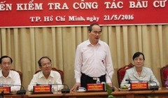 Chiều 21/5, ông Nguyễn Thiện Nhân, Chủ tịch Ủy ban Trung ương MTTQ Việt Nam, Phó Chủ tịch Hội đồng Bầu cử Quốc gia đã đến kiểm tra công tác bầu cử tại TP HCM.  Báo cáo tại buổi làm việc, Giám đốc Sở Nội vụ TP Trương Văn Lắm cho biết tính đến ngày 9/5, số 