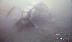 Động cơ cánh quạt máy bay CASA-212 (chụp dưới biển) - Ảnh do lực lượng tìm kiếm tại hiện trường cung cấp cho Tuổi Trẻ