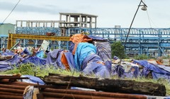 Nhiều vật liệu xây dựng đã bị gỉ sét tại dự án mở rộng nhà máy Gang thép Thái Nguyên giai đoạn hai - Ảnh: Nguyễn Khánh