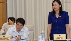 Chủ nhiệm Uỷ ban Tư pháp Lê Thị Nga (Ảnh: Quốc hội)