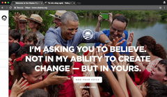 Giao diện trang Obama.org.