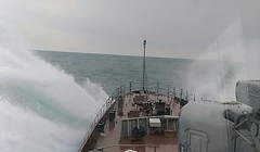 Chiến hạm Gepard 3.9 của Việt Nam rẽ sóng thử nghiệm ở Novorossiysk trên Biển Đen, cuối năm 2016