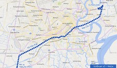 Bản đồ minh họa tuyến BRT số 1 của TP.HCM
