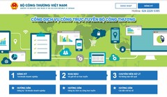 Cổng dịch vụ công trực tuyến của Bộ Công thương.