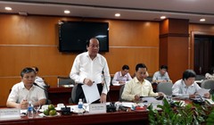 Tổ công tác của Chính phủ làm việc tại Bộ Công Thương. Ảnh VGP