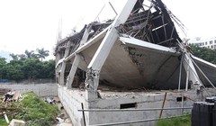 Công trình bị sập. Ảnh: Dân trí
