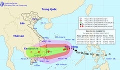 Hình đồ họa đường đi của bão số 12. Nguồn: Trung tâm dự báo khí tượng thủy văn 