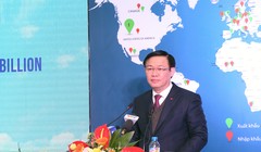 Phó Thủ tướng Vương Đình Huệ phát biểu tại buổi lễ. Ảnh: VGP