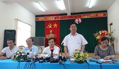 Tổ công tác của Bộ GTĐT công bố sai phạm thi THPT tại Sơn La ngày 23/7. Nguồn: Dân trí