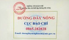 Đường dây nóng của Cục Báo chí