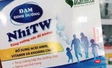 Lô sản phẩm thực phẩm bảo vệ sức khỏe Đạm dinh dưỡng Nhi TW có vi phạm