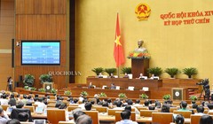 Toàn cảnh phiên biểu quyết (Nguồn: quochoi.vn)