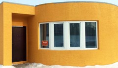 Bên ngoài ngôi nhà được xây dựng hoàn toàn bằng công nghệ in 3D bởi công ty Abis Cor. Nguồn: Abis Cor