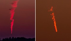 Vật thể lạ bay trên bầu trời nước Anh (Ảnh: Metro)