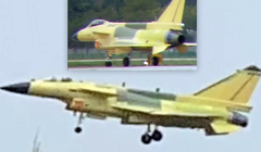 Những hình ảnh bị rò rỉ về tiêm kích J-10 với phần khung máy bay lớn hơn (Ảnh: The Drive)