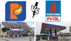 Lợi nhuận trái ngược của hai ông lớn bán lẻ xăng dầu