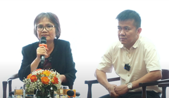 Bà Phạm Minh Hương (trái) - Chủ tịch HĐQT VNDirect và ông Nguyễn Tâm Thịnh - Chủ tịch HĐQT Trungnam Group