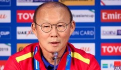 HLV Park Hang Seo tại buổi họp báo chiều 13/3