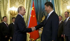 Ông Putin và ông Tập gặp gỡ tại điện Kremlin ở Mátxcơva hôm 8/5/2015