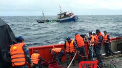 Tàu Cảnh sát biển Vùng 2 vừa cứu nạn thành công tàu cá và 8 ngư dân Đà Nẵng bị nạn trên biển