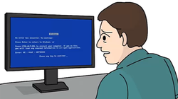 Màn hình xanh chết chóc gây treo máy báo hiệu hiện tượng phần cứng không tương thích.