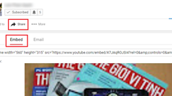 Trong giao diện trang video, bạn nhấn nút Share > Ember bên dưới trình phát video.