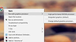 Với một số phần mềm cần hiệu năng xử lý hình ảnh ở mức cao, bạn có thể chủ động yêu cầu hệ thống chạy Windows chuyển sang sử dụng card đồ rời thay vì VGA tích hợp.